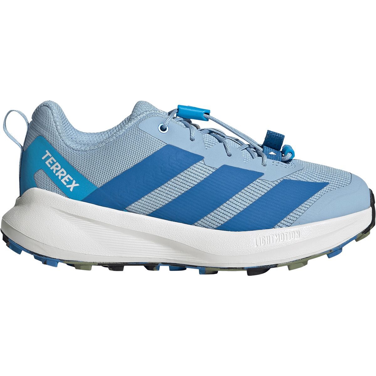 Image of Adidas TERREX Terrex Agravic Shoe - Kids' Glow Blue/Ray Blue/Tent Green, 4.0