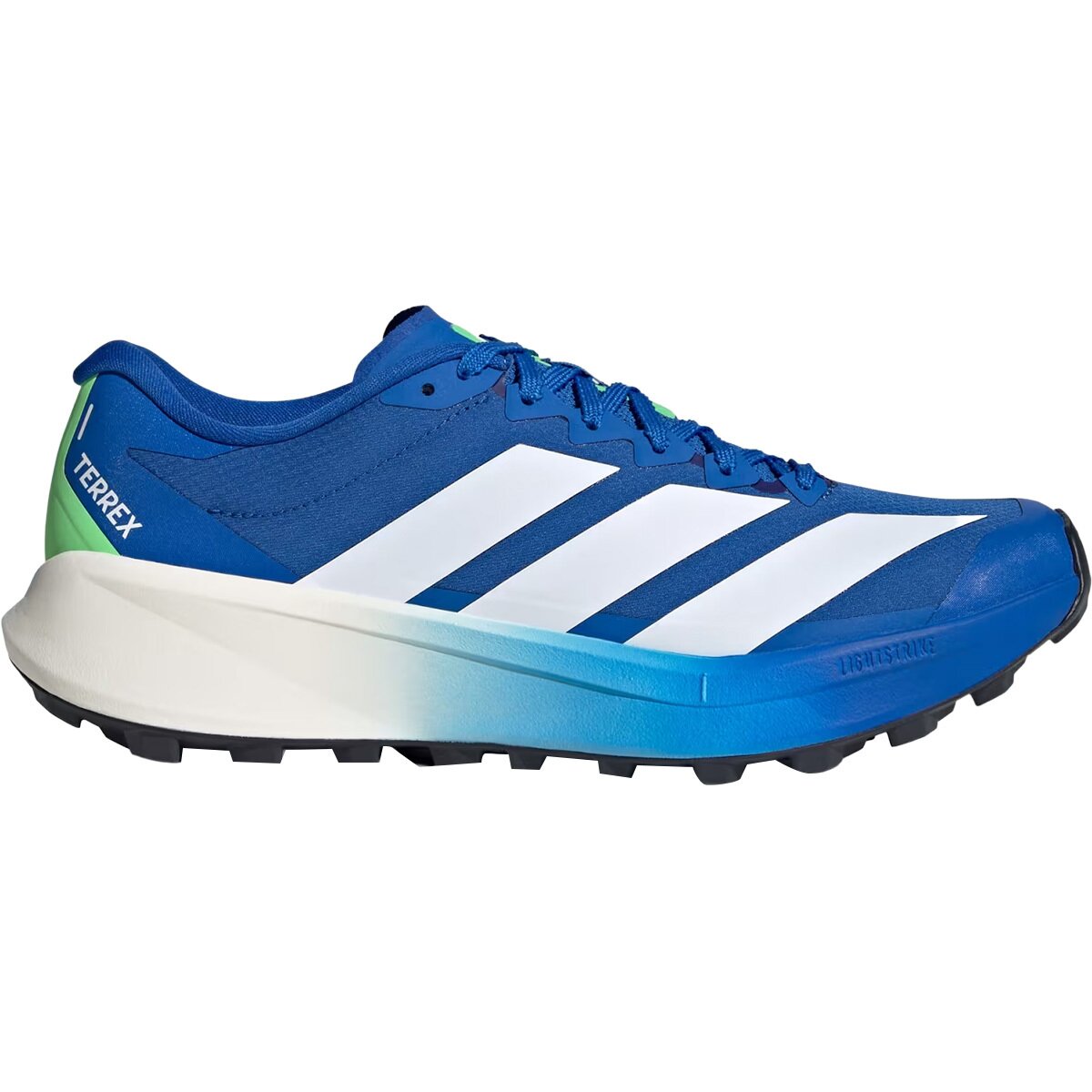 Image of Adidas TERREX Terrex Agravic 4 Trail Running Shoe - Men's Blue/Ftwr White/Lime Burst, 12.0