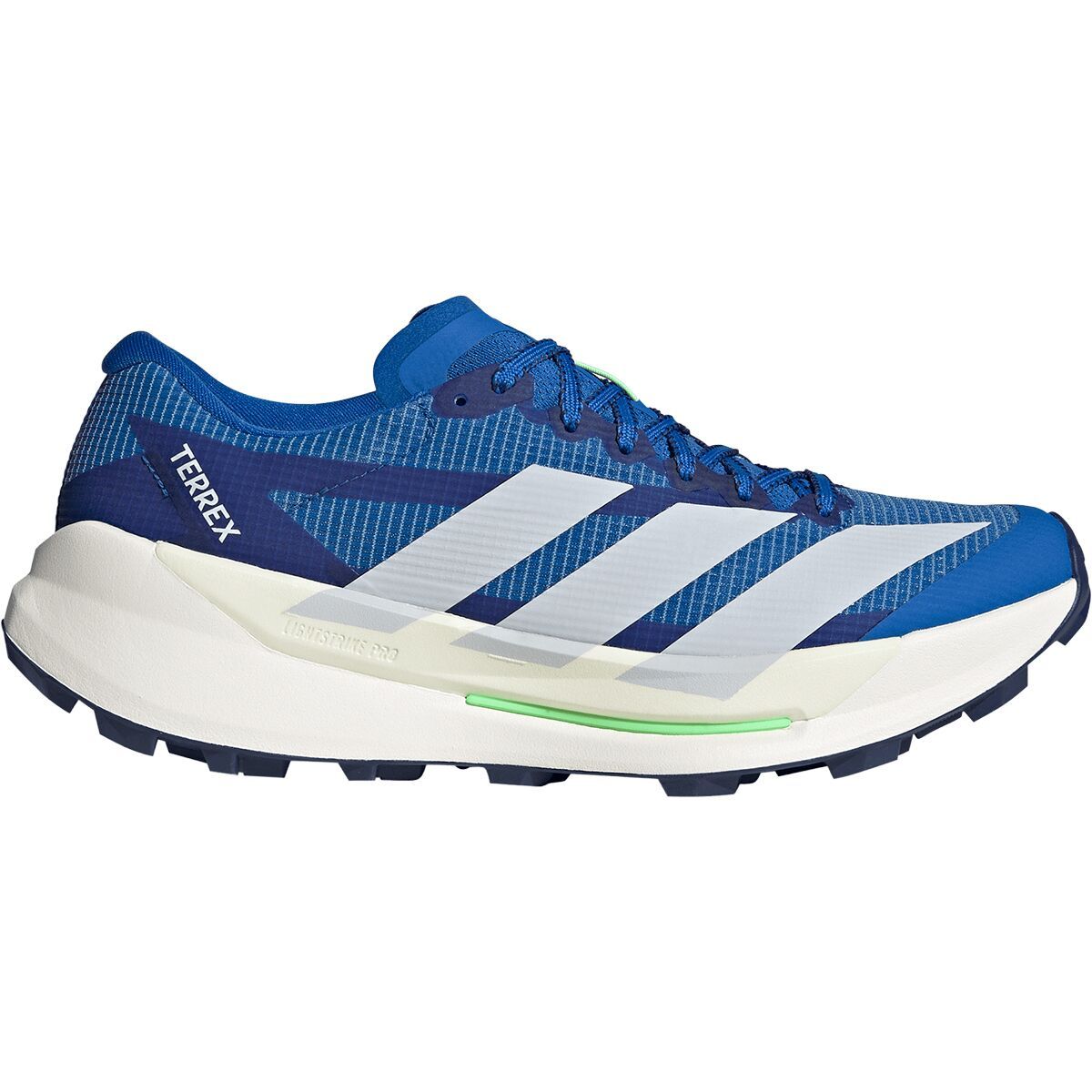 Image of Adidas TERREX Terrex Agravic TT Trail Running Shoe - Men's Blue/Dash Grey/Lime Burst, 10.5