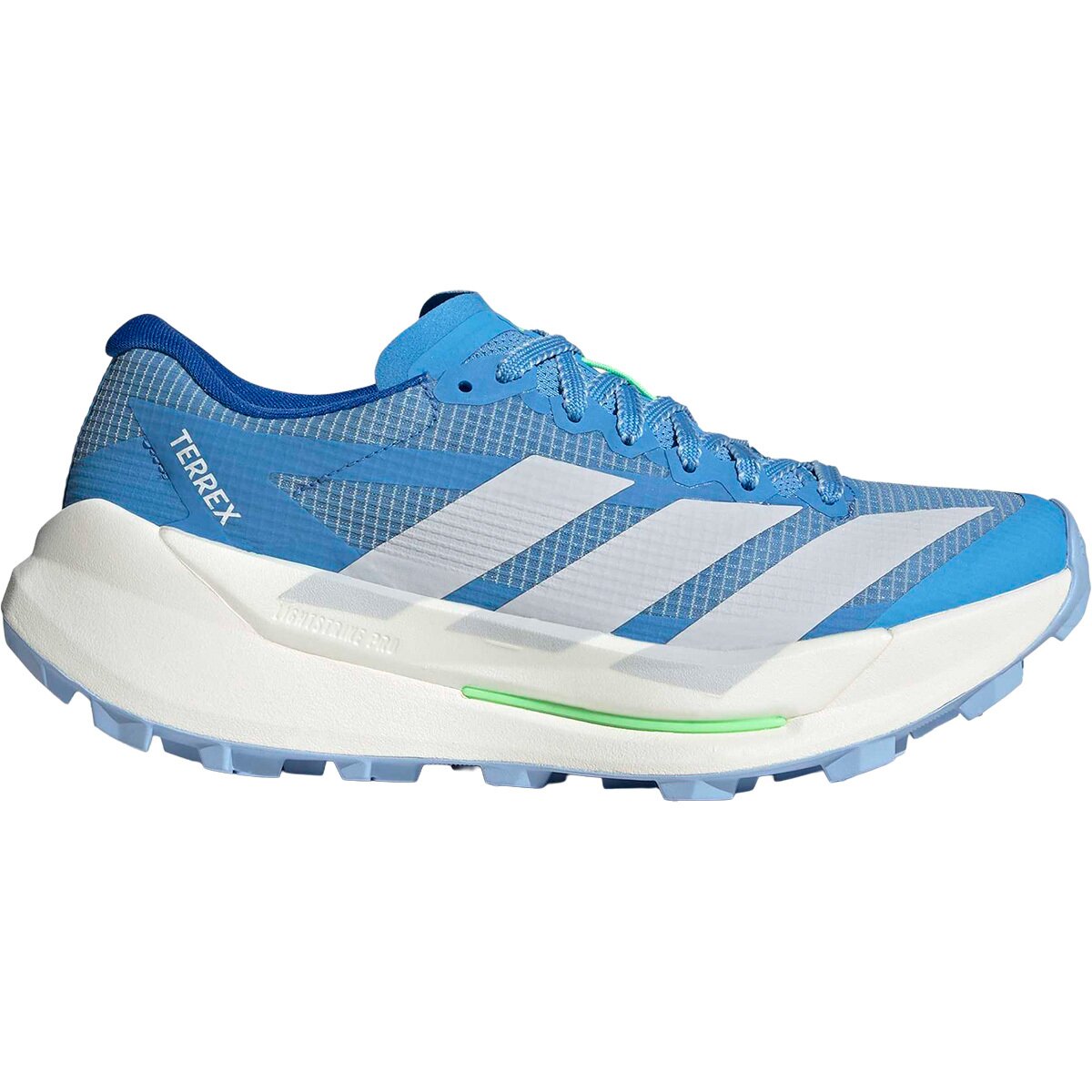 Image of Adidas TERREX Terrex Agravic TT Trail Running Shoe - Women's Blue Burst/Dash Grey/Lime Burst, 9.0