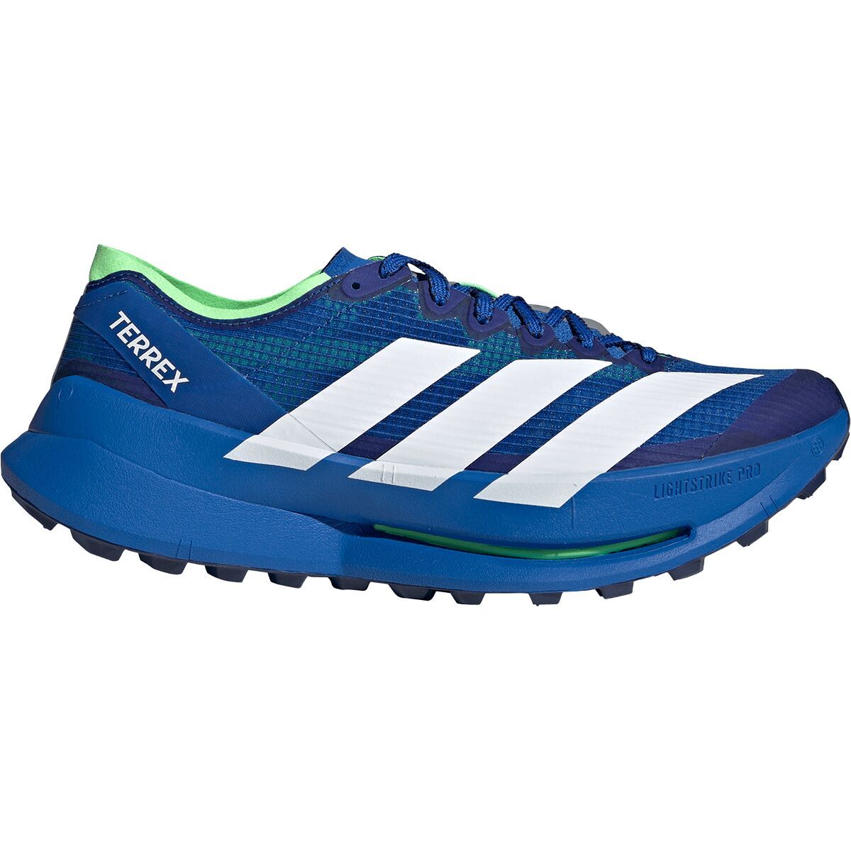 Image of Adidas TERREX Terrex Agravic Speed Ultra 2 Trail Running Shoe - Men's Blue/Ftwr White/Lime Burst, 12.0