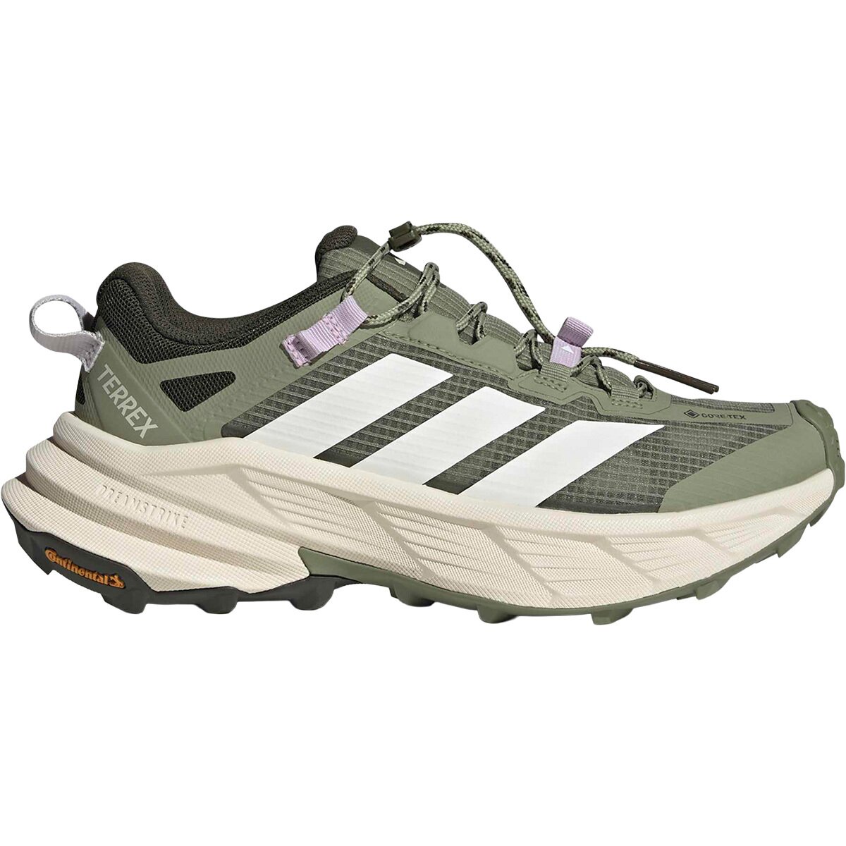 Image of Adidas TERREX Terrex Freehiker SL GTX Shoe - Women's Tent Green/Off White/Ice Lavender, 6.0