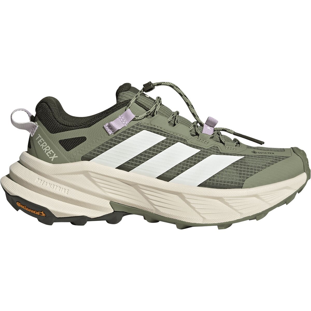 Image of Adidas TERREX Terrex Freehiker SL GTX Shoe - Women's Tent Green/Off White/Ice Lavender, 10.0