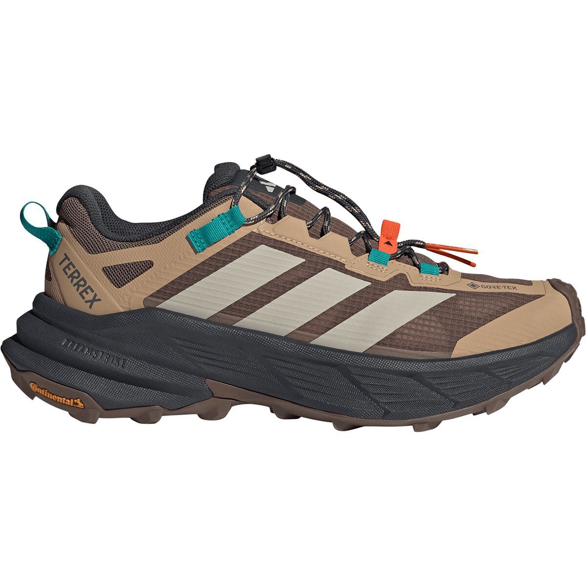 Image of Adidas TERREX Terrex Freehiker SL GTX Shoe - Men's Earth Strata/Wonder Alumina/Pure Teal, 10.0