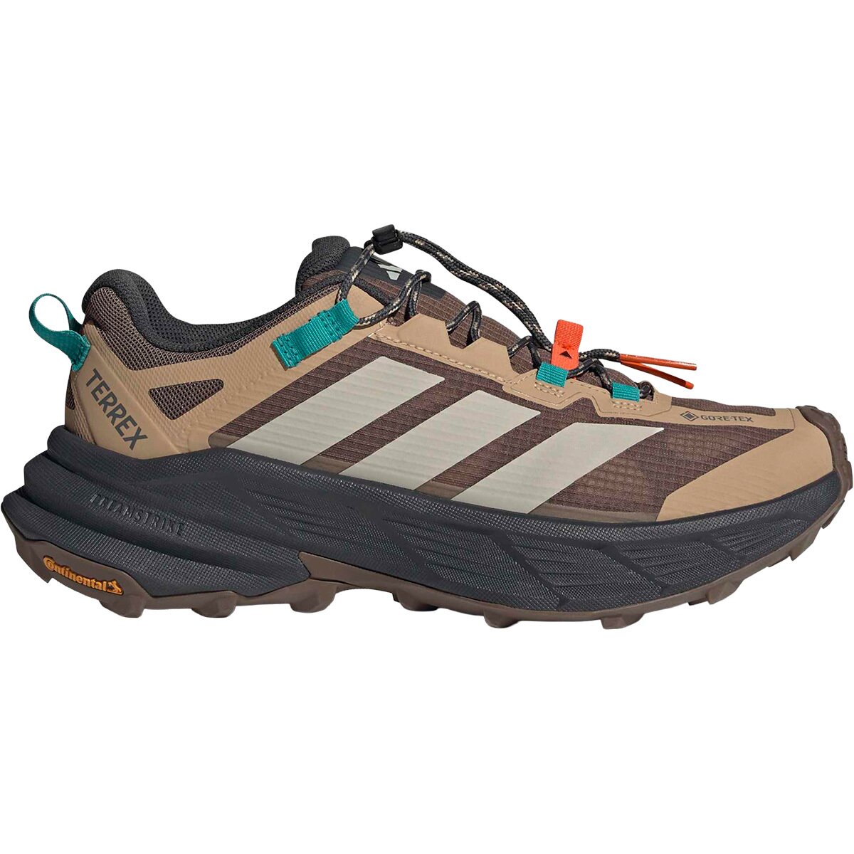 Image of Adidas TERREX Terrex Freehiker SL GTX Shoe - Men's Earth Strata/Wonder Alumina/Pure Teal, 10.0