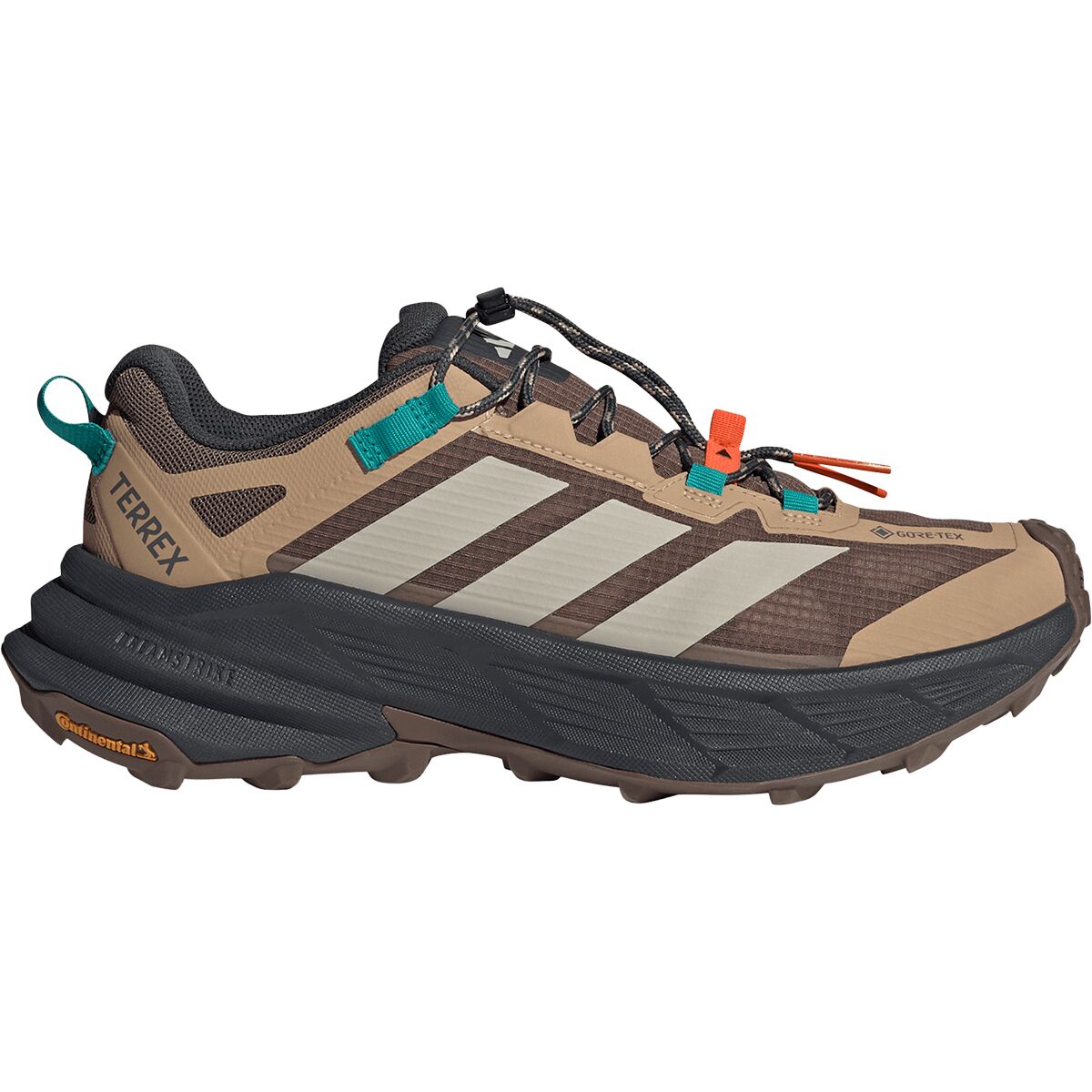 Image of Adidas TERREX Terrex Freehiker SL GTX Shoe - Men's Earth Strata/Wonder Alumina/Pure Teal, 9.0