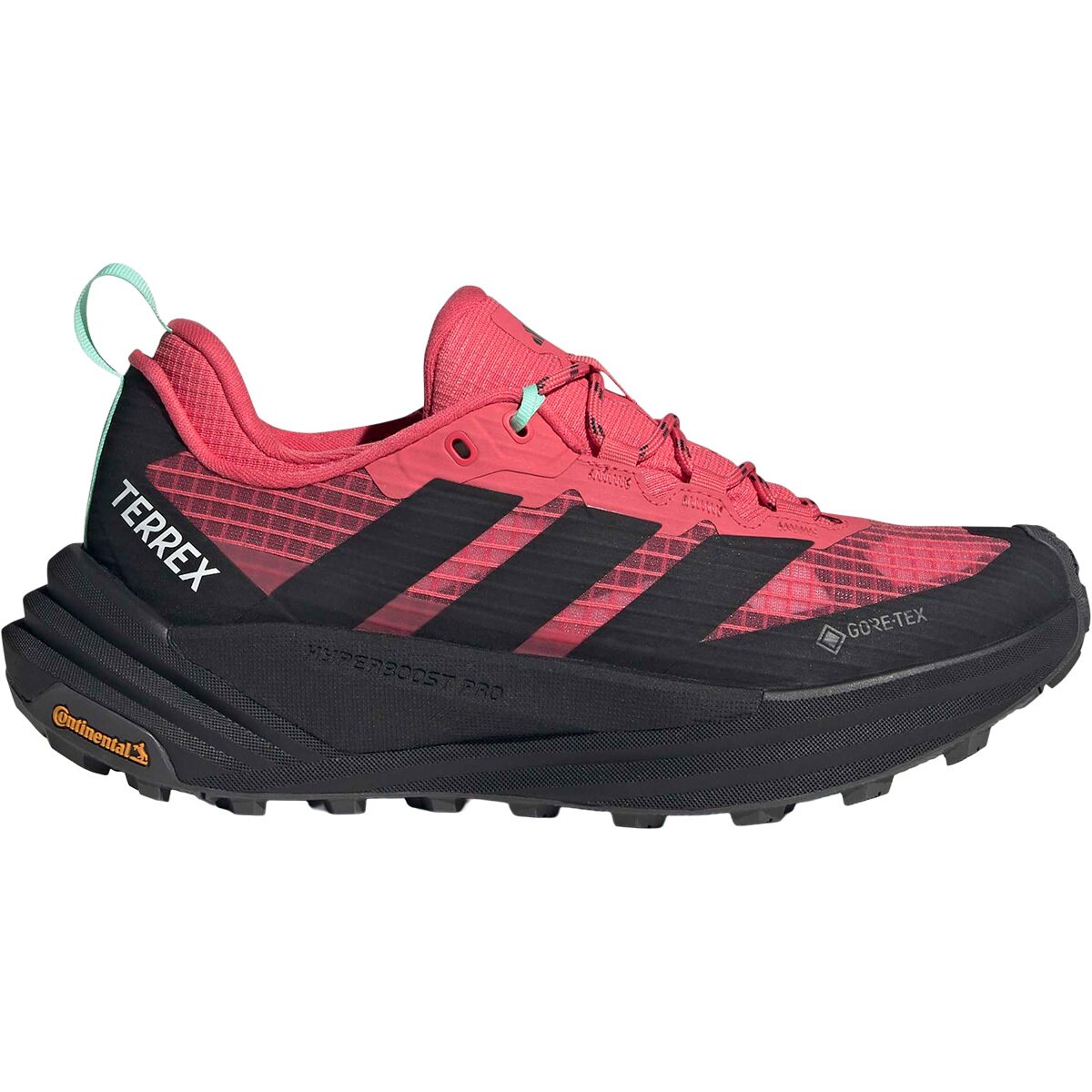 Image of Adidas TERREX Terrex Freehiker 3 Low GTX Hiking Shoe - Women's Pure Turbo/Core Black/Pulse Mint, 7.0