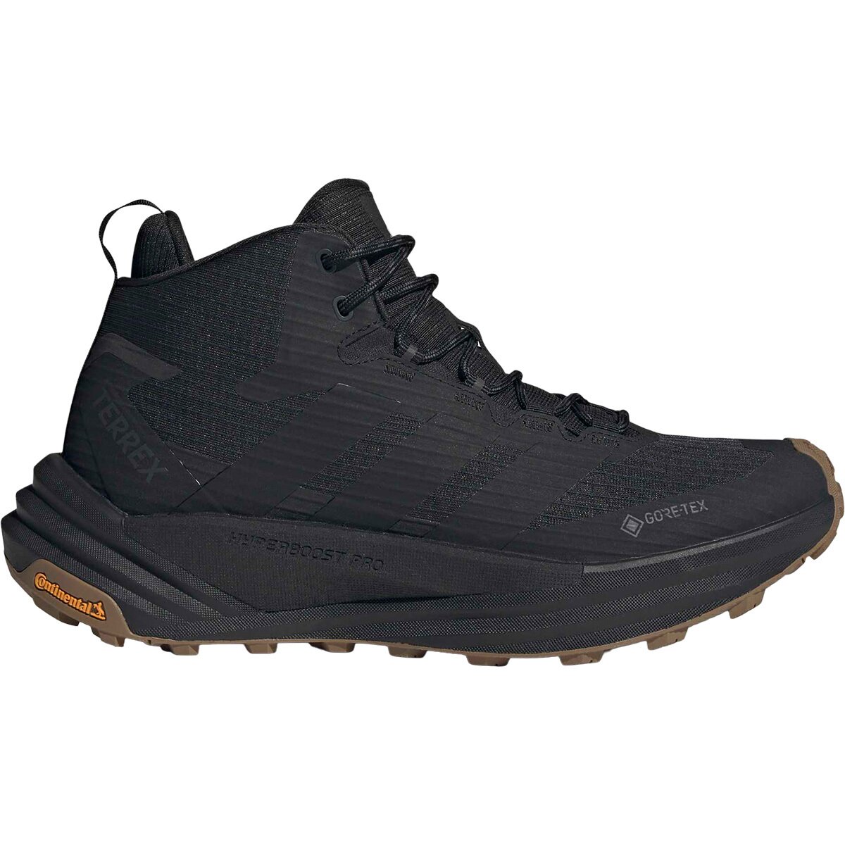 Image of Adidas TERREX Terrex Freehiker 3 Mid GTX Hiking Boot - Men's Core Black/Core Black/Brown Oxide, 10.0