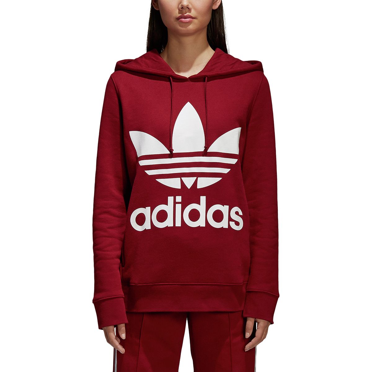 Adidas trefoil hoodie women deals