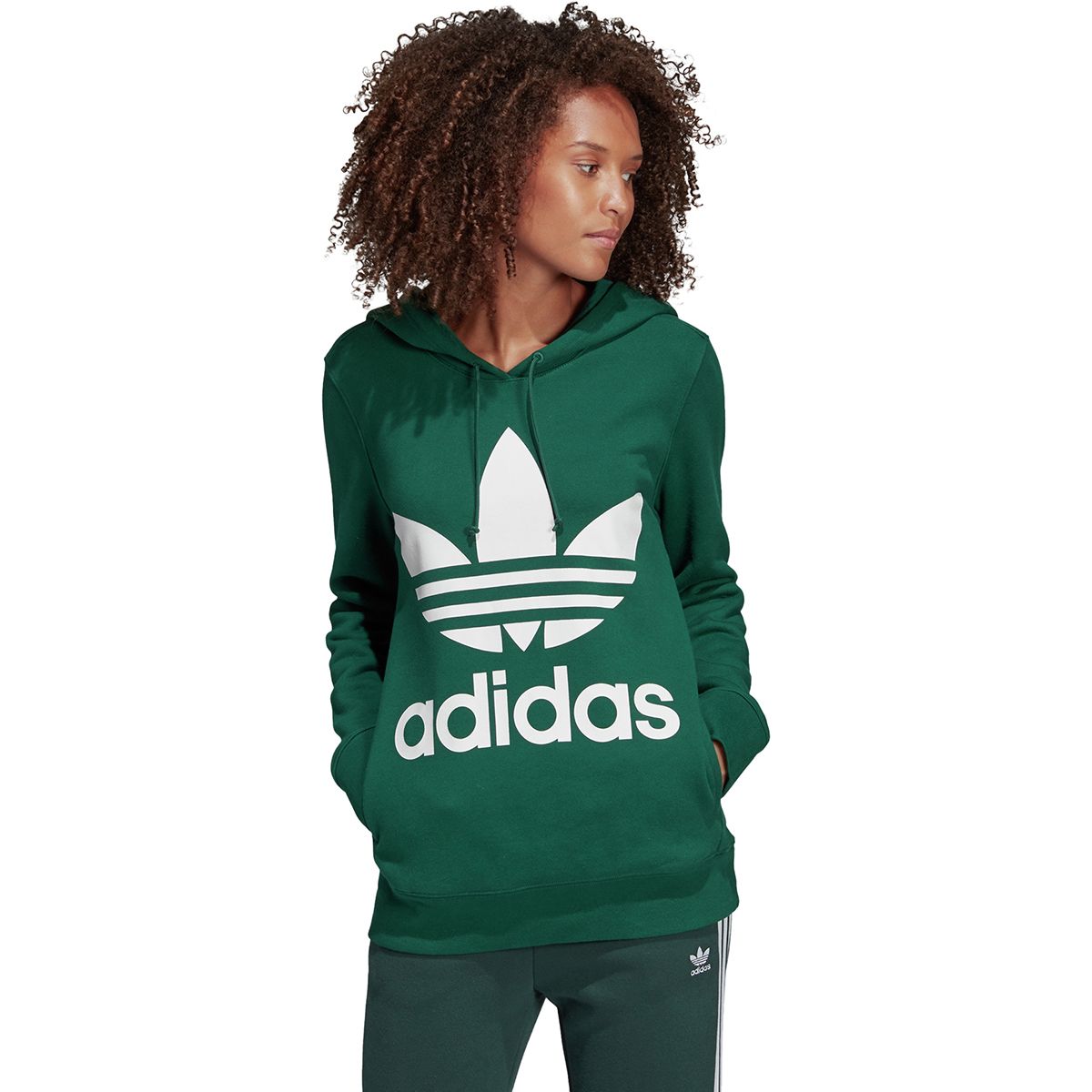adidas green hoodie women's