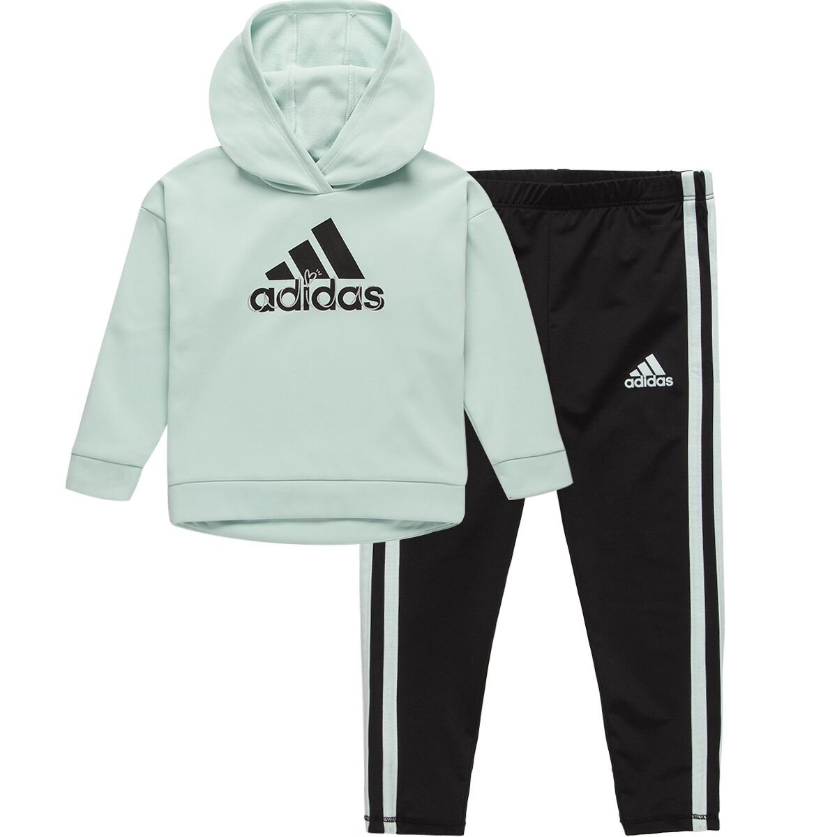 Adidas Fleece Hooded Pullover & Tight Set - Toddler Girls'