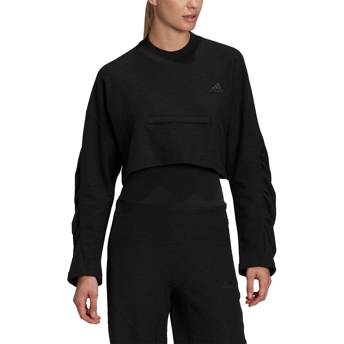 Adidas crop crew sweatshirt cheap