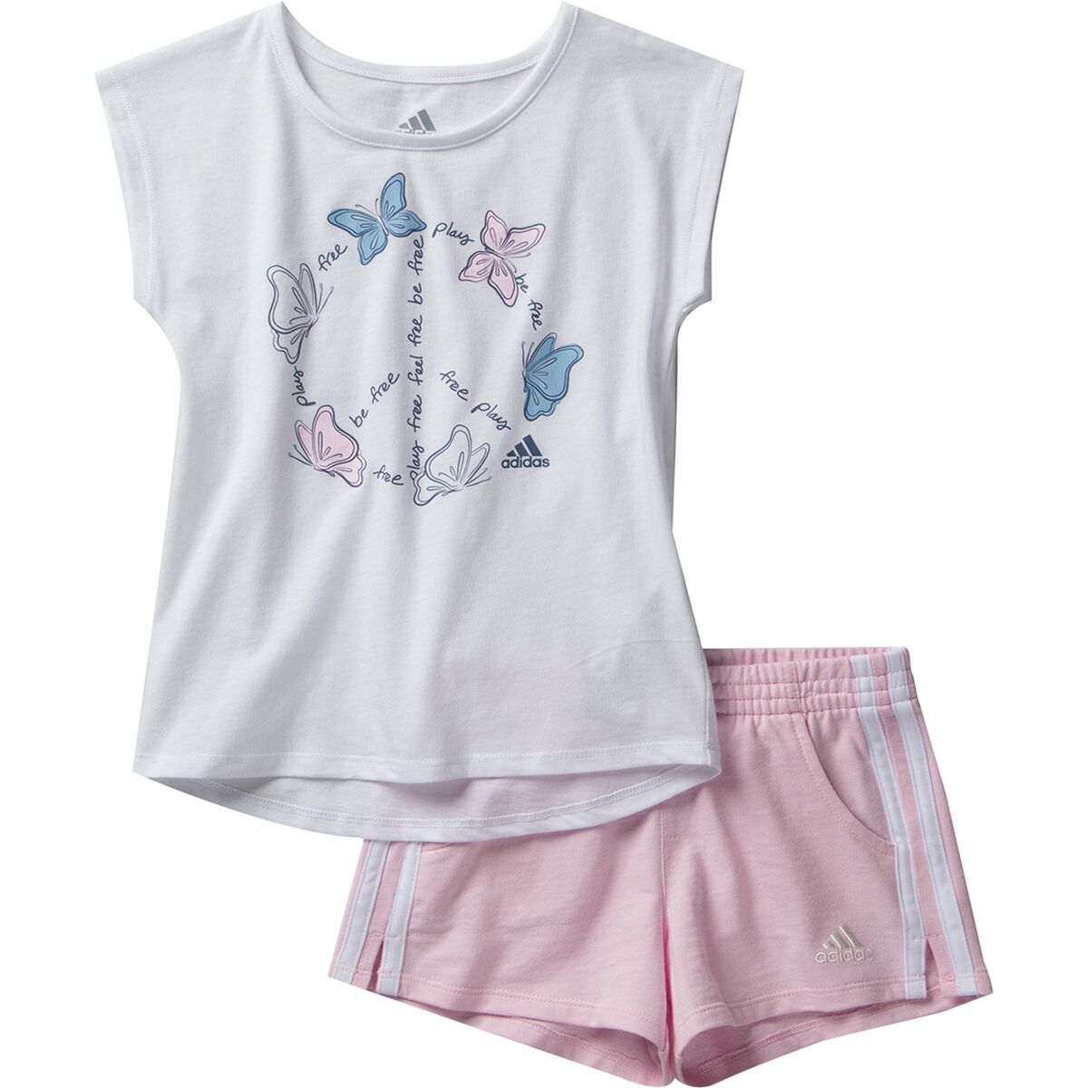 Adidas Cotton French Terry Short Set - Infant Girls'