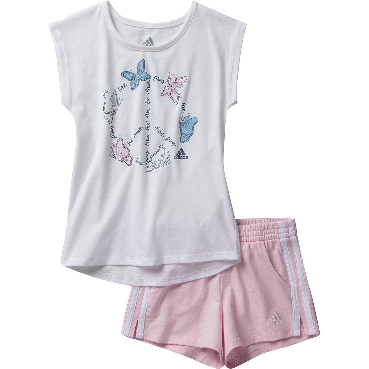 Adidas Cotton French Terry Short Set - Girls'