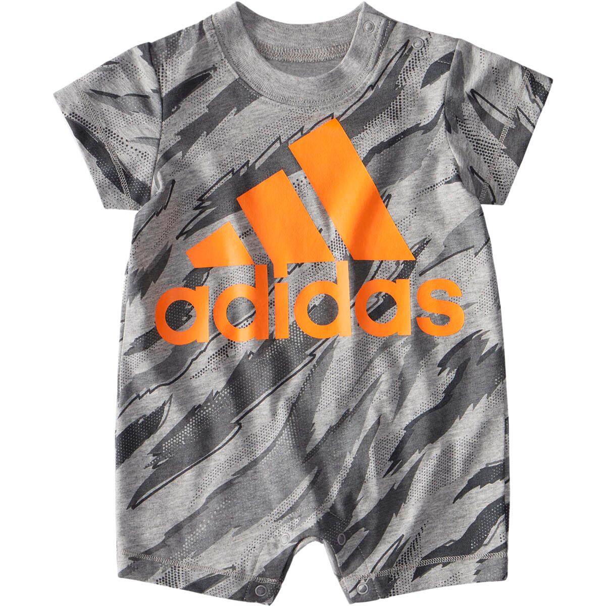 Adidas Printed Cotton Shortie Romper - Infant Boys'
