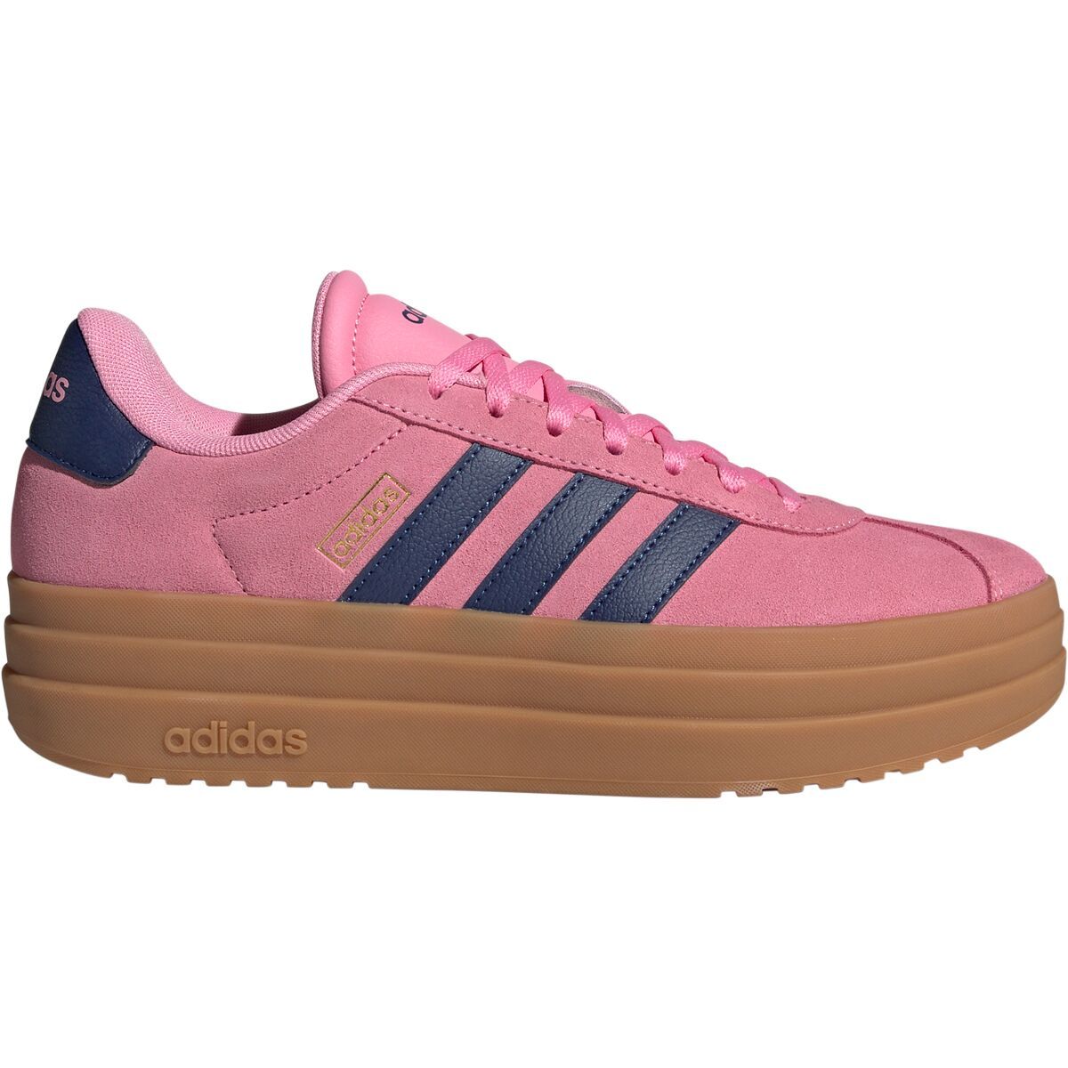 Adidas VL Court Bold Shoe - Women's Bliss Pink/Dark Blue/Gold Metallic, 9.5