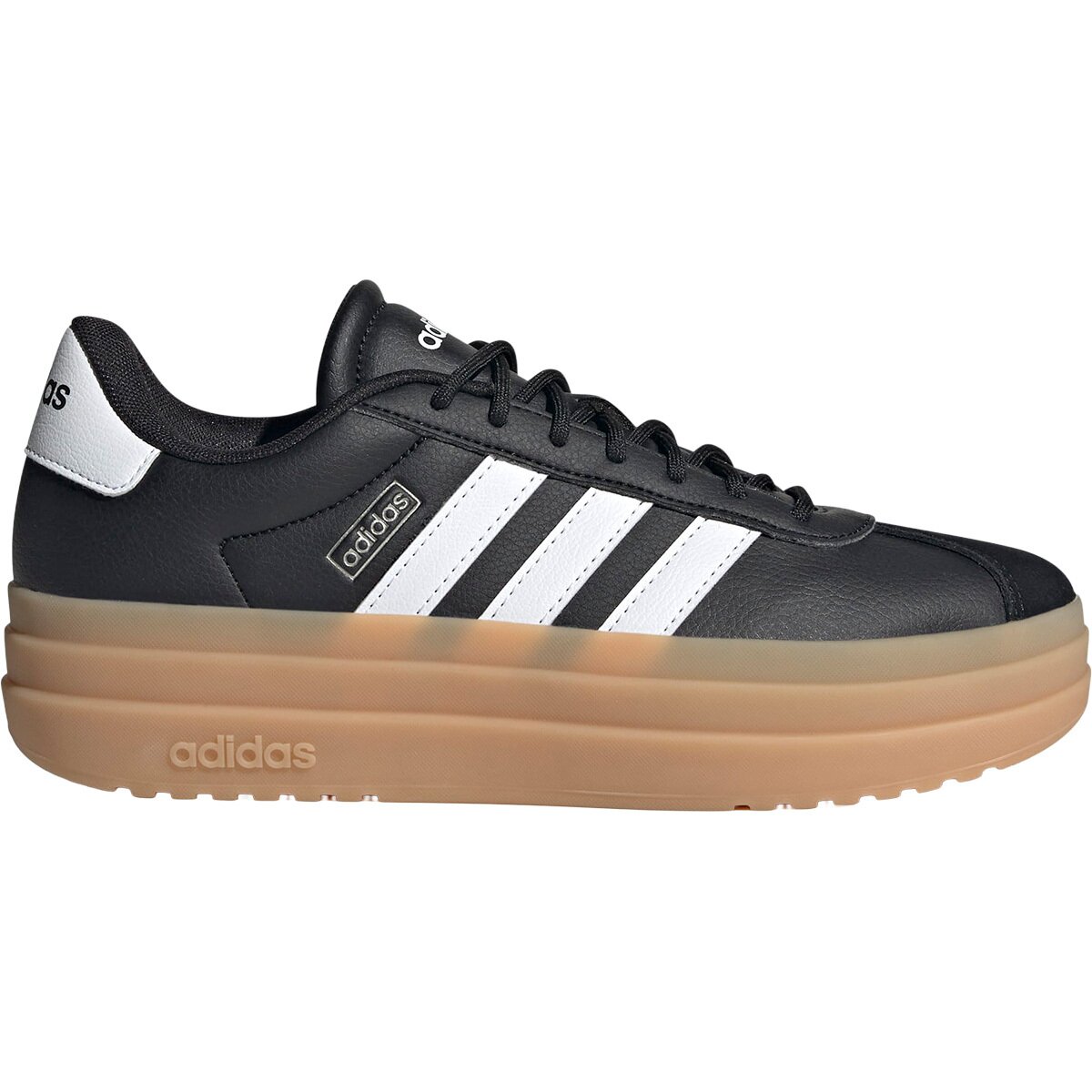 Image of Adidas VL Court Bold Shoe - Women's Core Black/Footwear White/Cyber Metallic, 6.5