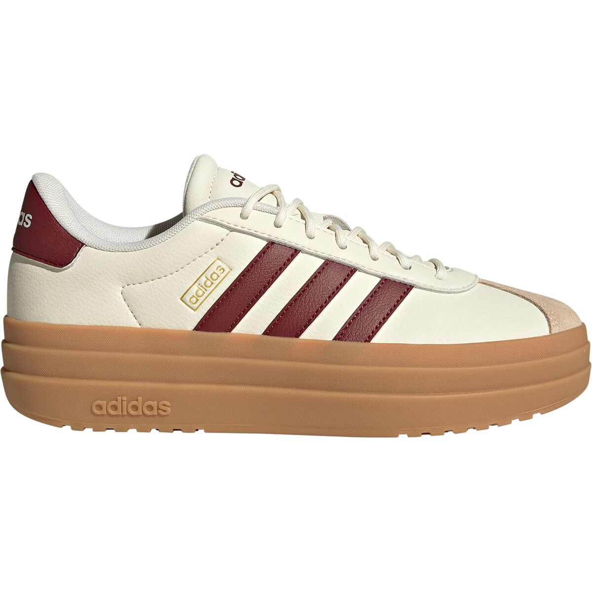 Image of Adidas VL Court Bold Shoe - Women's Off White/Shadow Red/Crystal Sand, 7.5
