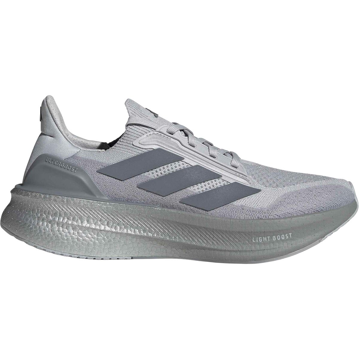 Image of Adidas Ultraboost 5X Running Shoe - Men's Light Solid Grey/Grey/Halo Silver, 8.5