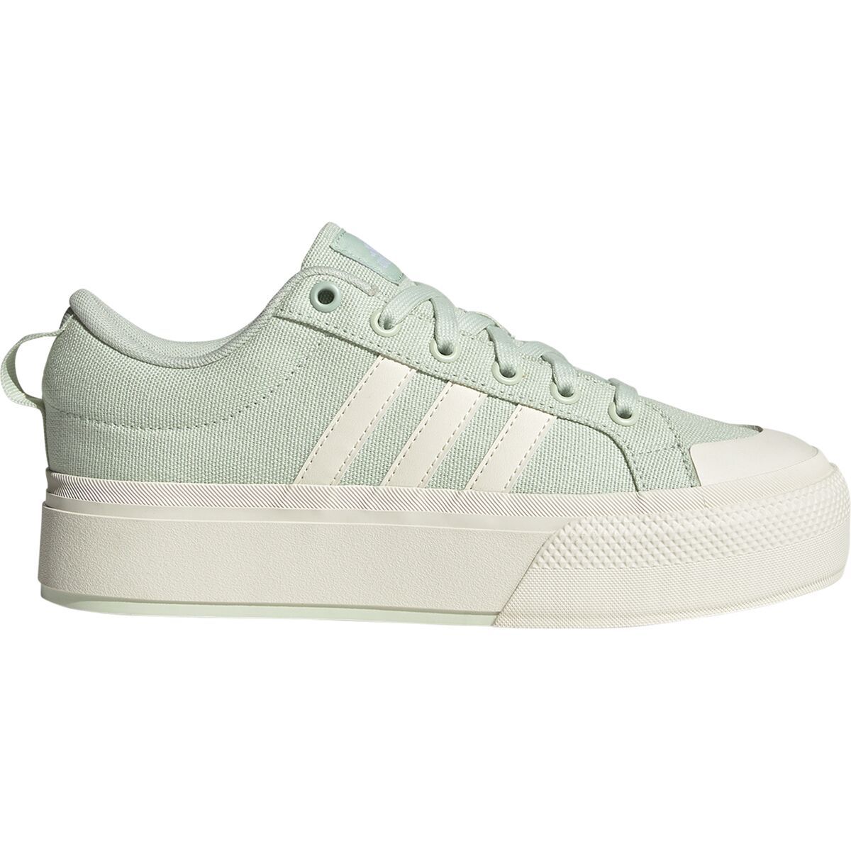 Image of Adidas Bravada 2.0 Platform Shoe - Women's Linen Green/Off White/Linen Green, 10.0