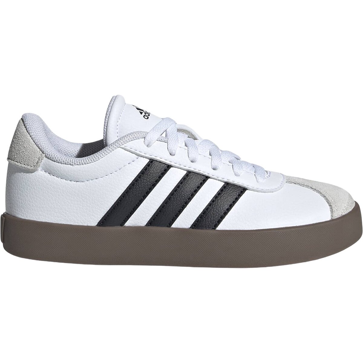 Image of Adidas VL Court 3.0 Shoe - Kids' Ftwr White/Core Black/Grey One, 12.0