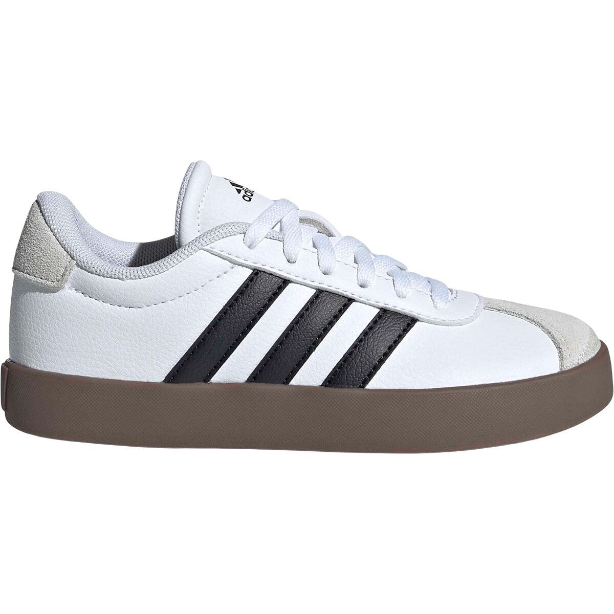 Image of Adidas VL Court 3.0 Shoe - Kids' Ftwr White/Core Black/Grey One, 12.0