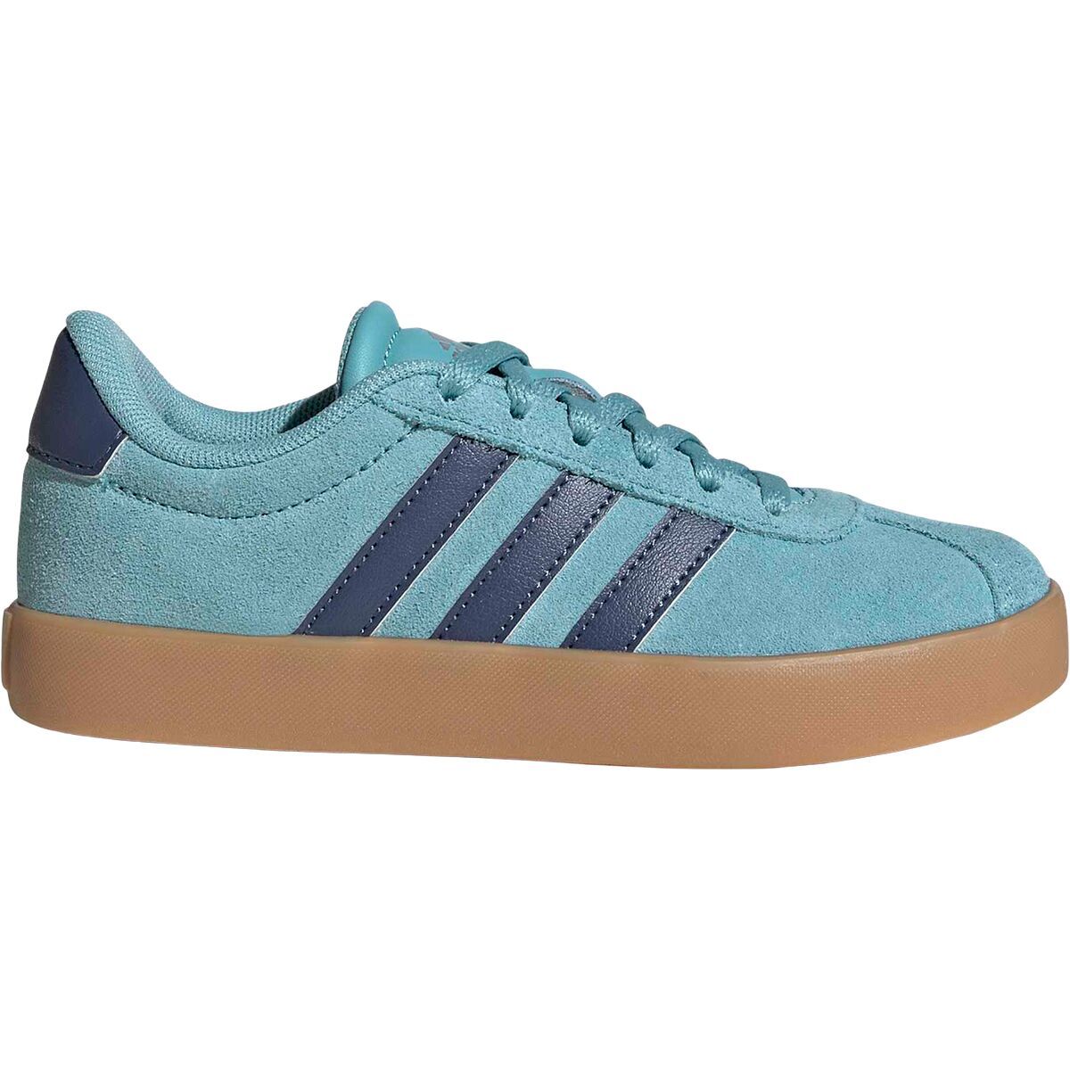 Image of Adidas VL Court 3.0 Shoe - Kids' Mint Ton/Preloved Ink/Silver Metallic, 11.0