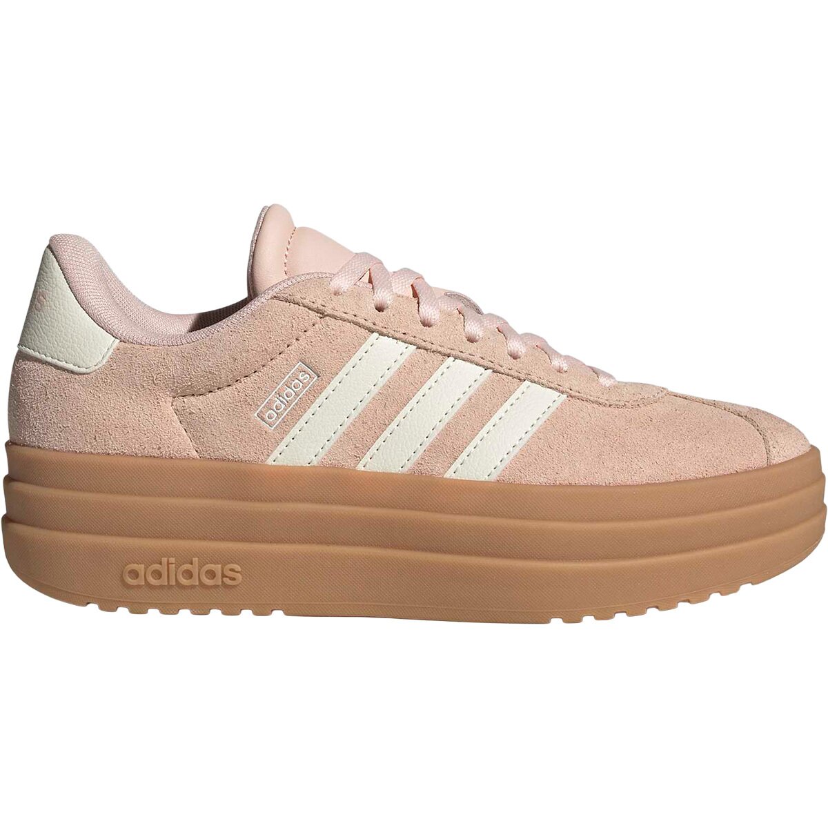 Image of Adidas VL Court Bold Shoe - Kids' Blush Pink/Off White/GUM3, 6.0