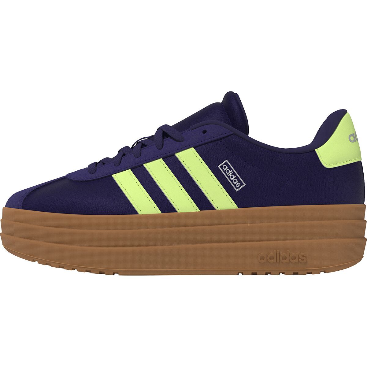 Image of Adidas VL Court Bold Shoe - Kids' Collegiate Purple/Hi-res Yellow, 5.0