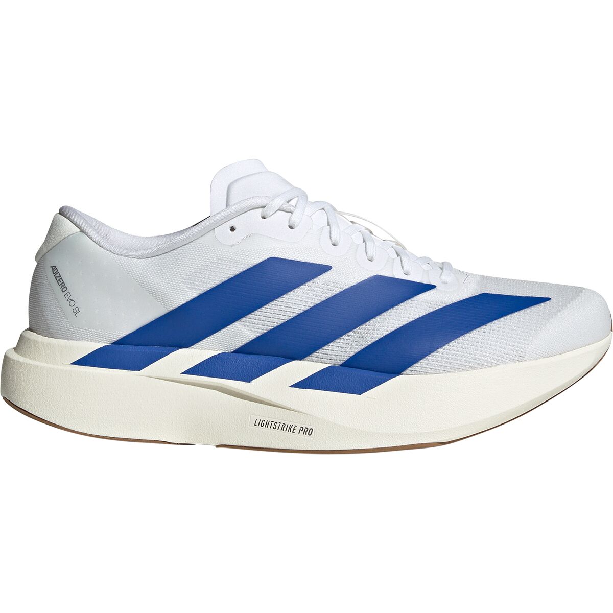 Image of Adidas Adizero Evo SL Running Shoe - Men's Ftwr White/Royal Blue/Pure Ruby, 9.5