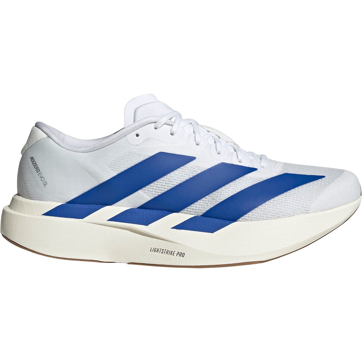 Image of Adidas Adizero Evo SL Running Shoe - Men's Ftwr White/Royal Blue/Pure Ruby, 10.5