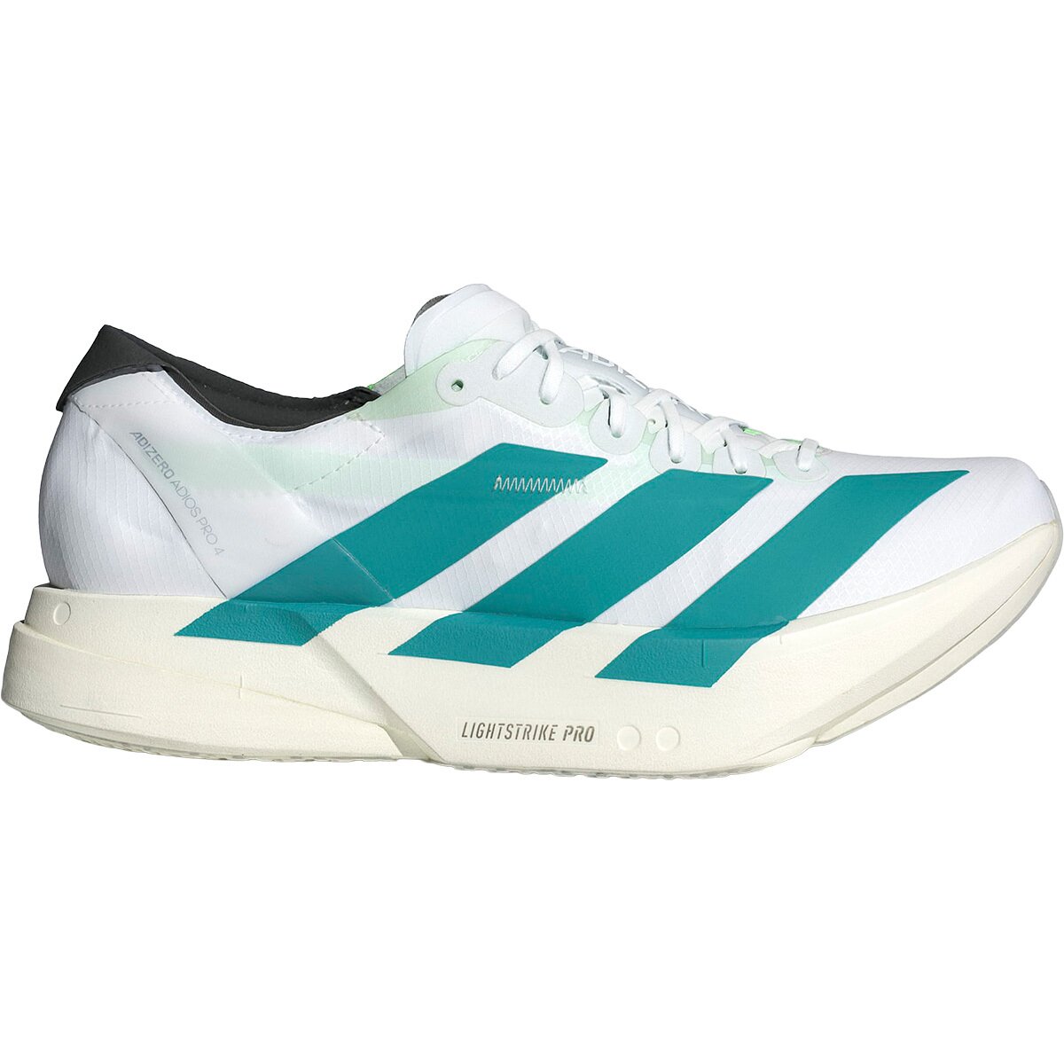 Image of Adidas Adizero Adios Pro 4 Running Shoe - Men's Ftwr White/Pure Teal/Carbon, 9.0