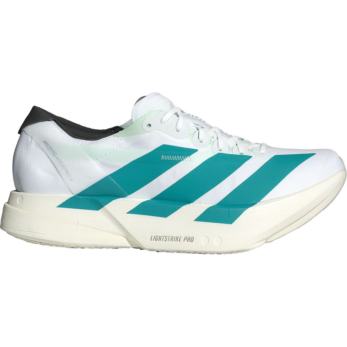 Image of Adidas Adizero Adios Pro 4 Running Shoe - Men's Ftwr White/Pure Teal/Carbon, 12.0
