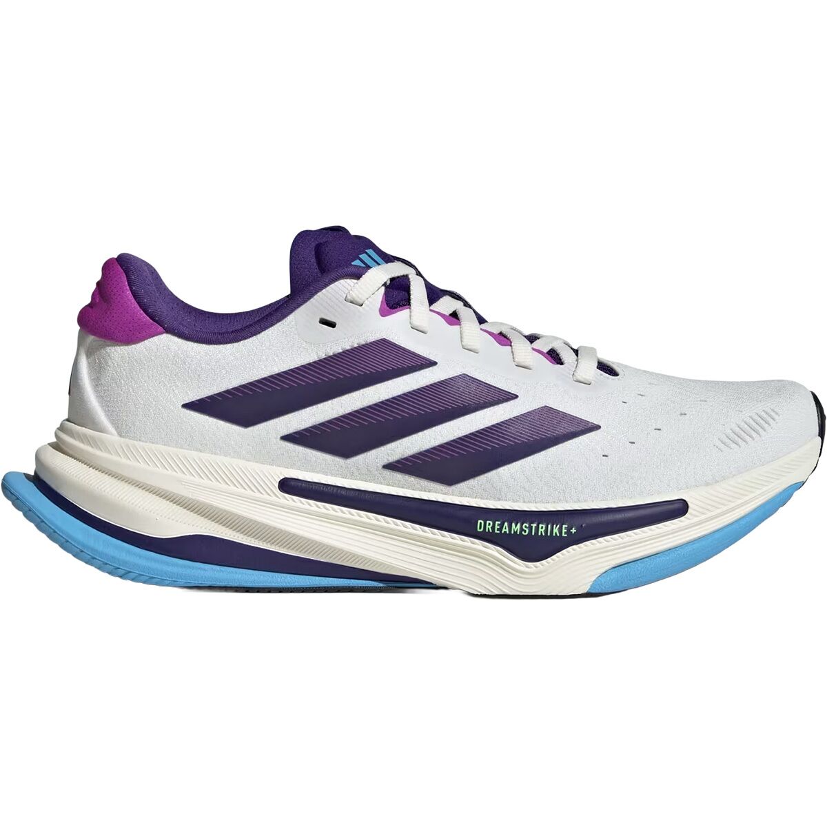 Image of Adidas Supernova Prima 2 Running Shoe - Women's Core White/Collegiate Purple/Semi Blue, 10.0