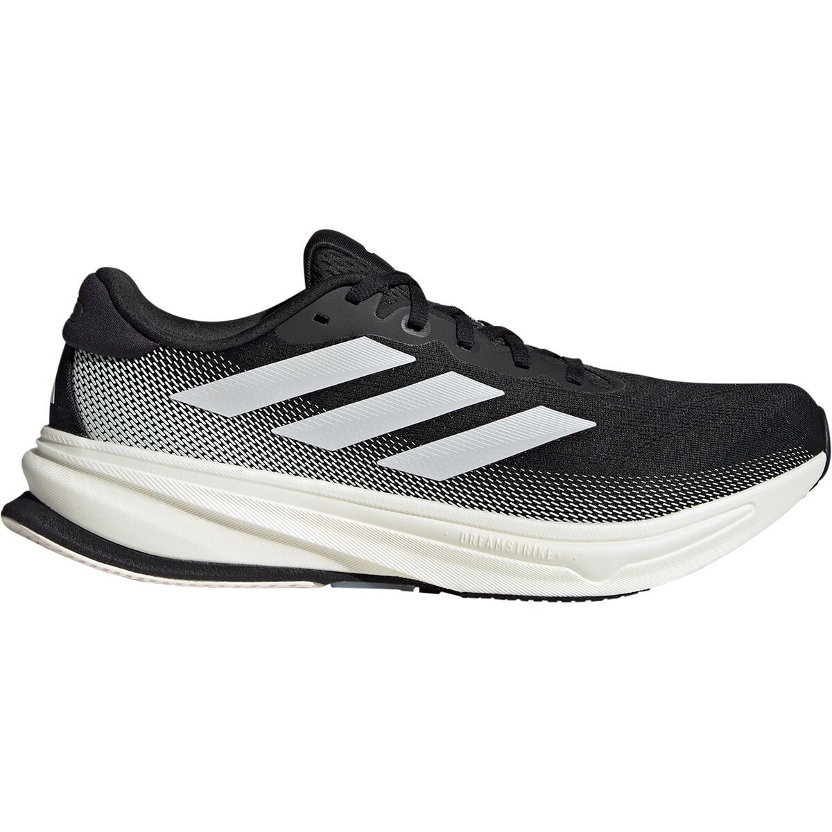 Image of Adidas Supernova Rise 2 Wide Running Shoe - Men's Core Black/Zero Metallic/Crystal White, 9.0