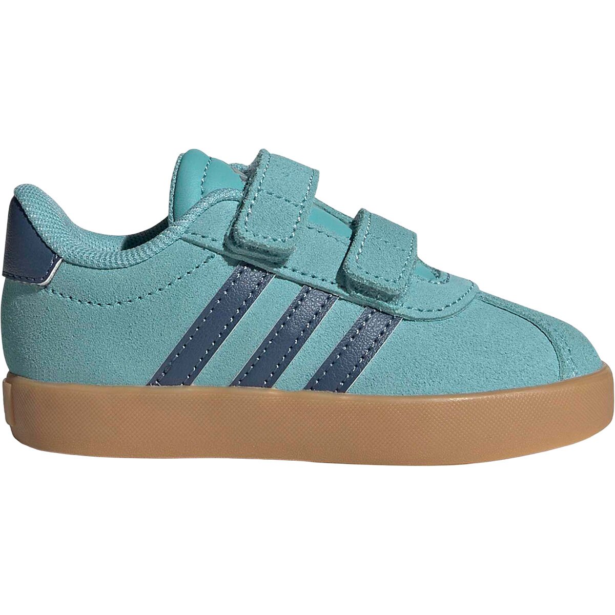 Image of Adidas VL Court 3.0 Shoe - Toddlers' Mint Ton/Preloved Ink/Silver Metallic, 8.0