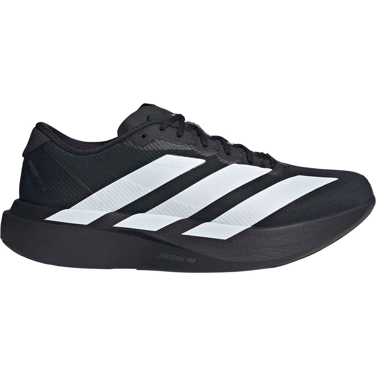 Image of Adidas Adizero Evo SL Woven Running Shoe - Men's Core Black/Ftwr White/Carbon, 12.0