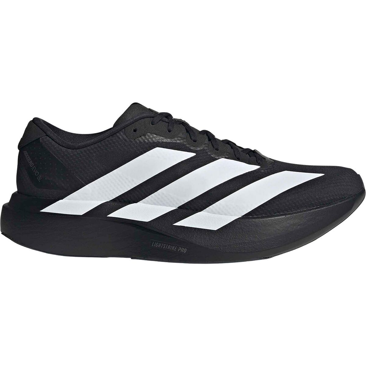 Image of Adidas Adizero Evo SL Woven Running Shoe - Men's Core Black/Ftwr White/Carbon, 8.5