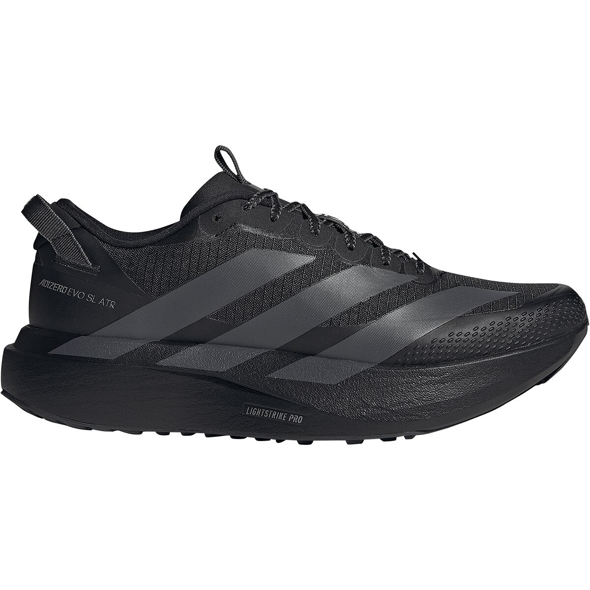Image of Adidas Adizero Evo SL ATR Running Shoe - Men's Core Black/Grey Five/Silver Metallic, 9.5