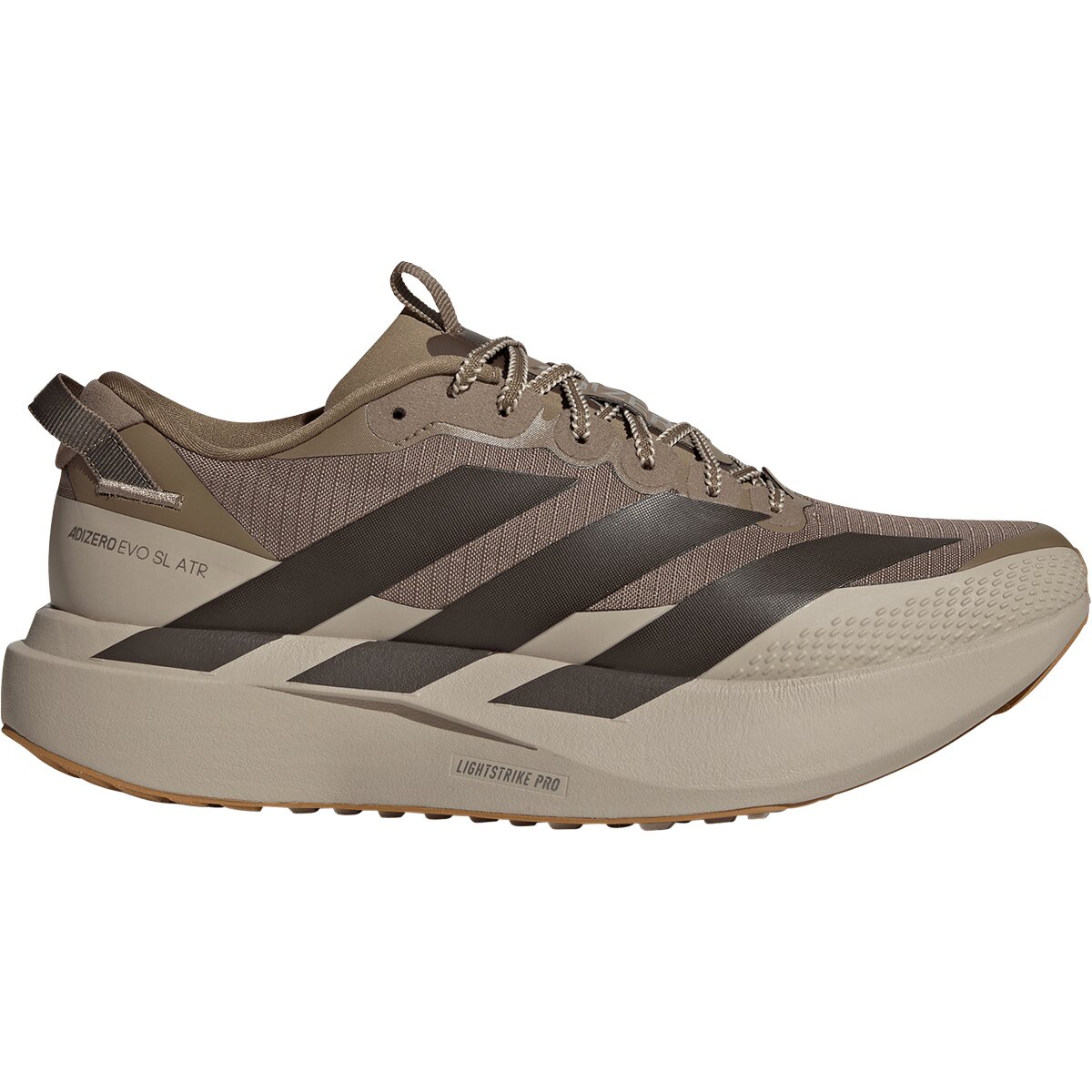 Image of Adidas Adizero Evo SL ATR Running Shoe - Men's Khaki Six/Shadow Olive/Khaki Three, 12.0