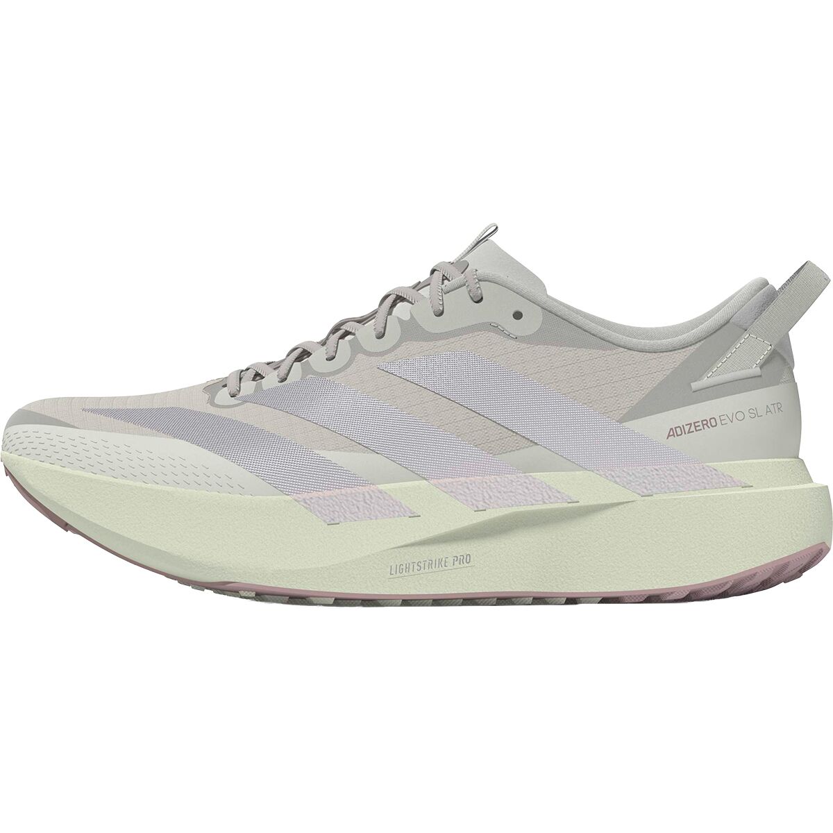 Image of Adidas Adizero Evo SL ATR Running Shoe - Women's Grey One/Ice Purple/White Tint, 7.0
