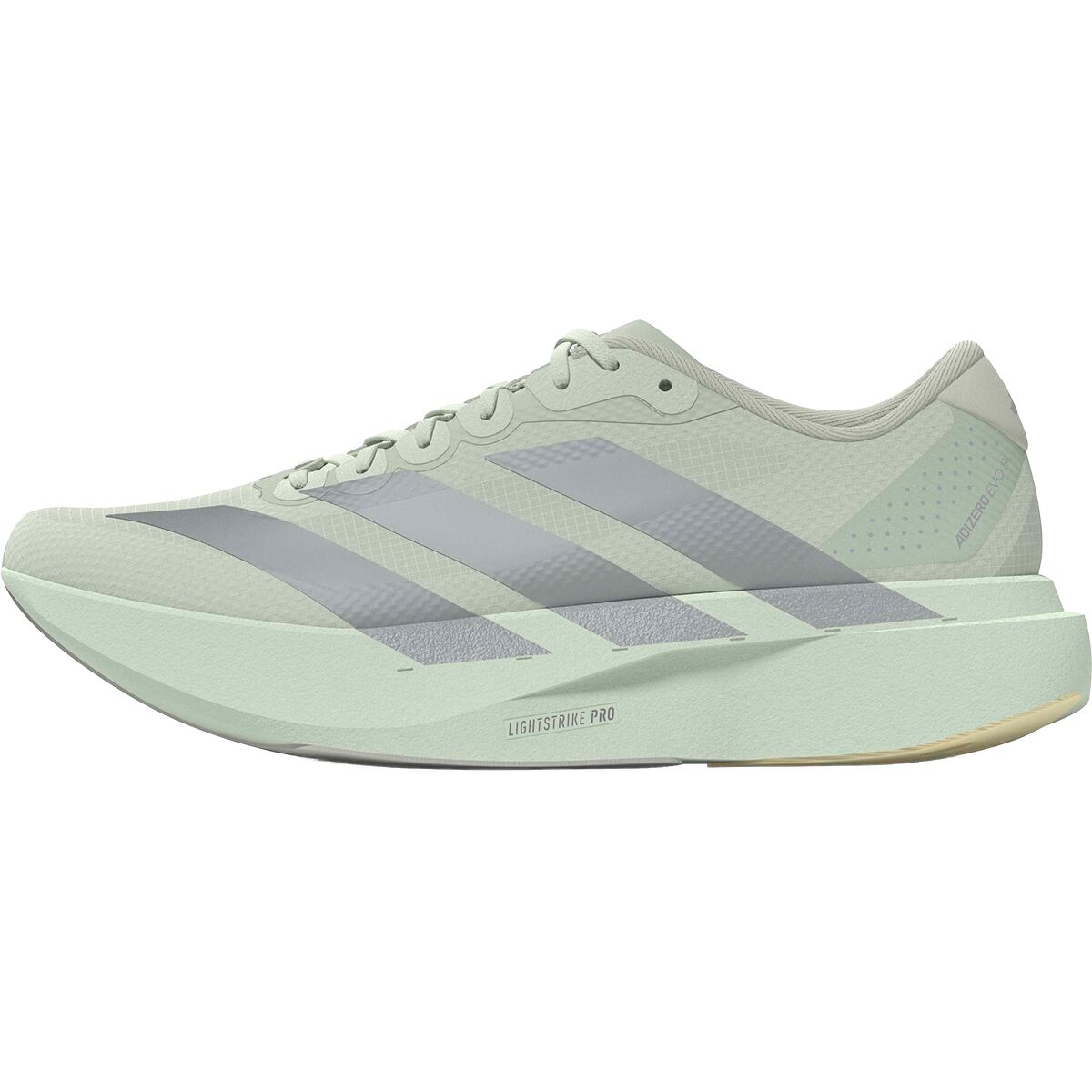 Image of Adidas Adizero Evo SL Woven Running Shoe - Women's Crystal Jade/Tech Grey Metallic, 6.0