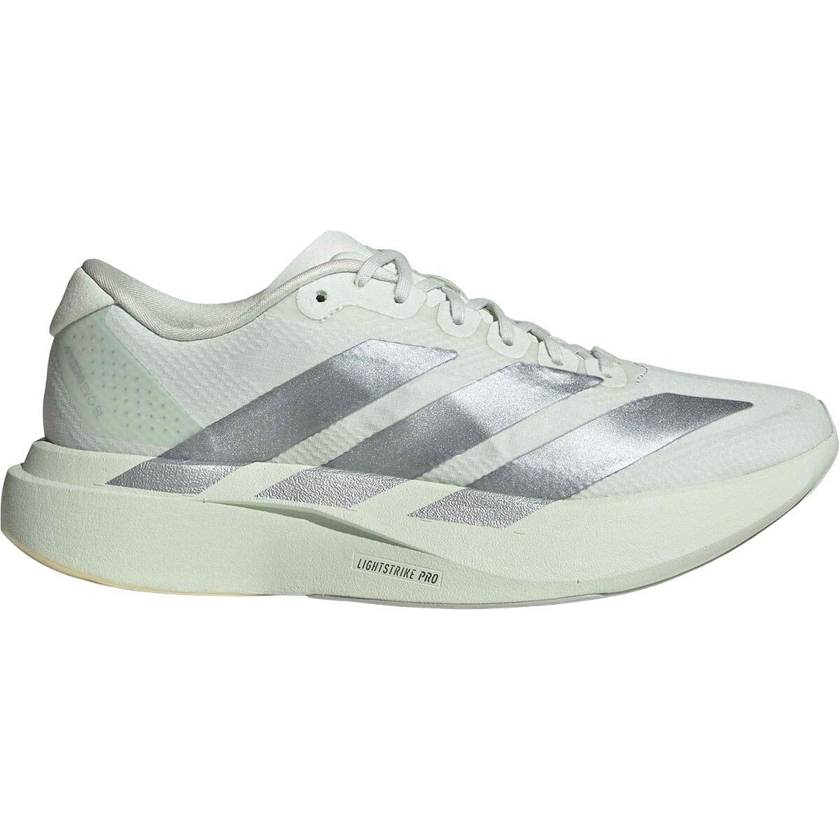 Image of Adidas Adizero Evo SL Woven Running Shoe - Women's Crystal Jade/Tech Grey Metallic, 8.0