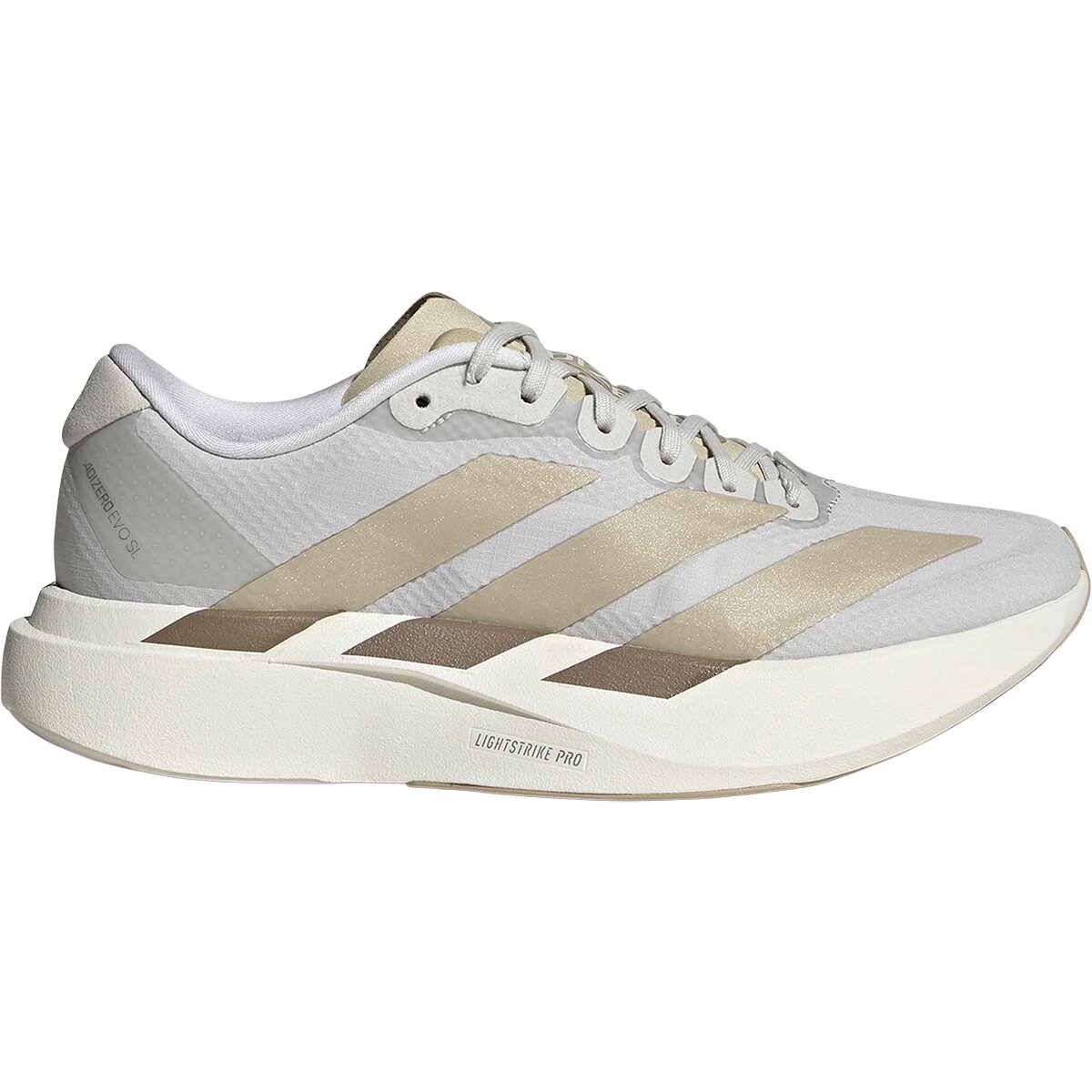 Image of Adidas Adizero Evo SL Woven Running Shoe - Women's Grey One/Grey One/Khaki Three, 9.5