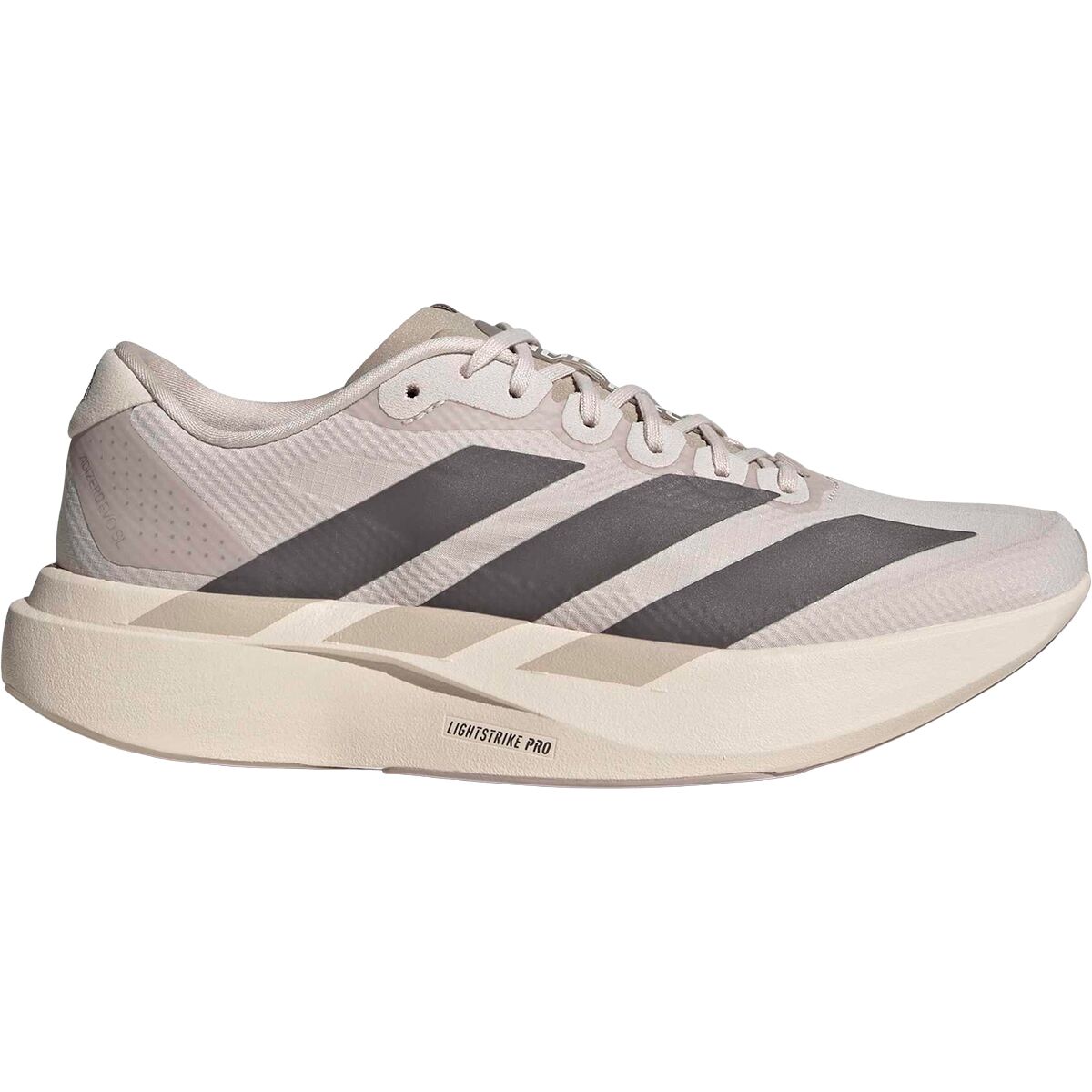 Image of Adidas Adizero Evo SL Woven Running Shoe - Women's Putty Mauve/Charcoal/Iron Metallic, 6.5