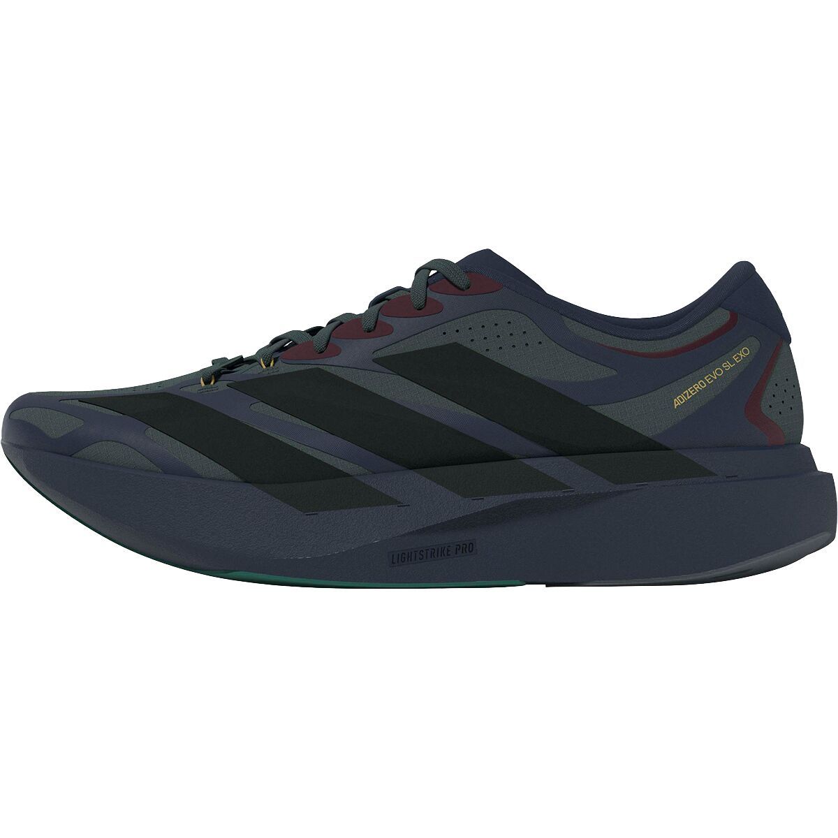 Image of Adidas Adizero Evo SL Exo Running Shoe - Men's Collegiate Navy/Core Black/Pyrite, 11.5