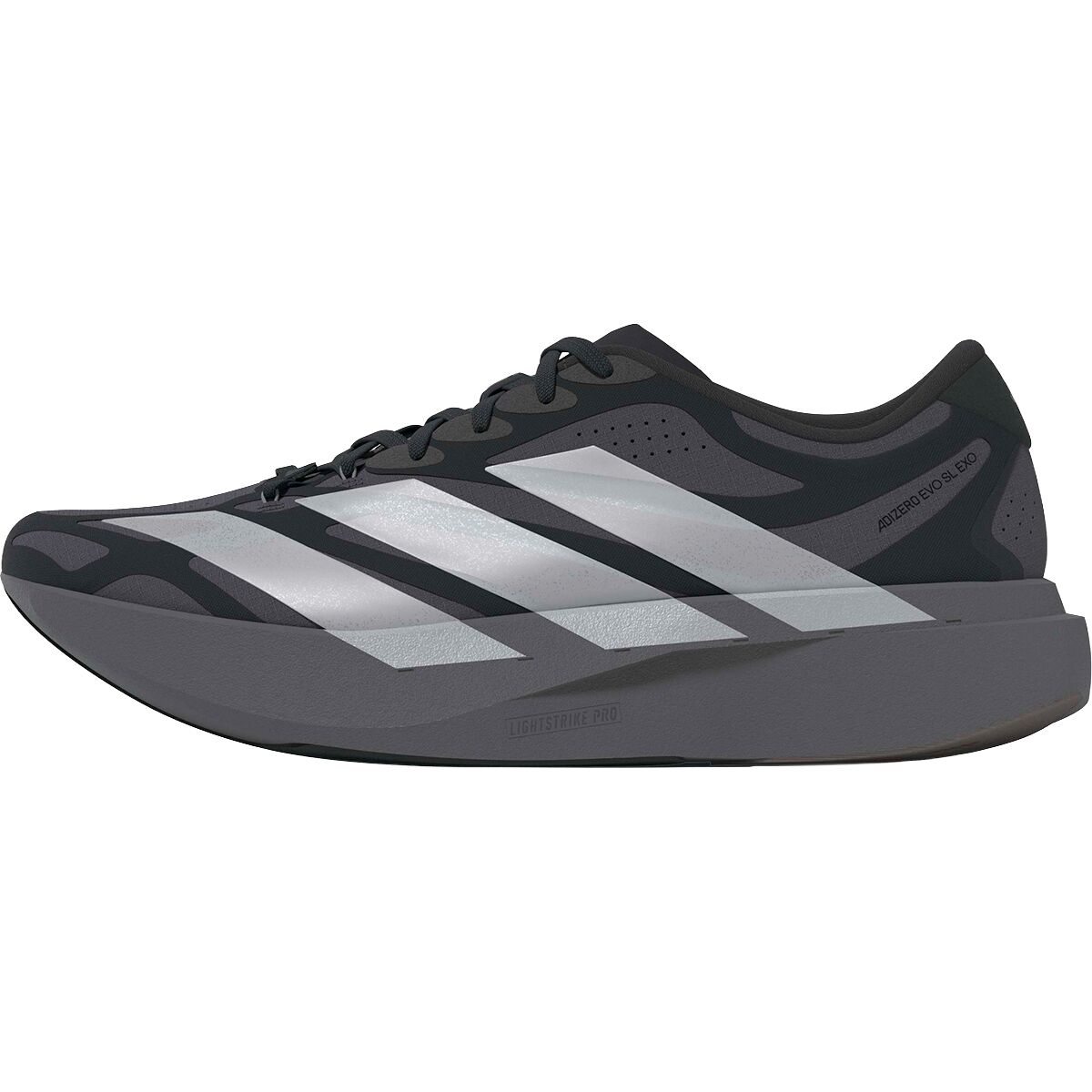 Image of Adidas Adizero Evo SL Exo Running Shoe - Men's Grey Four/Silver Metallic/Grey Six, 11.0