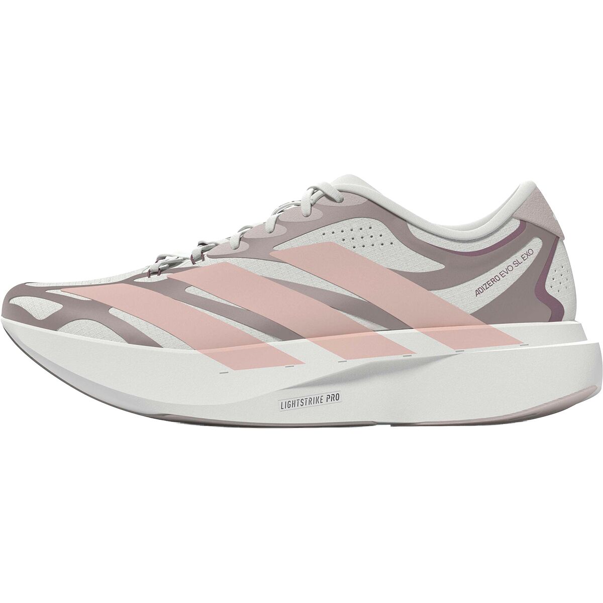 Image of Adidas Adizero Evo SL Exo Running Shoe - Women's Cloud White/Blush Pink, 6.0