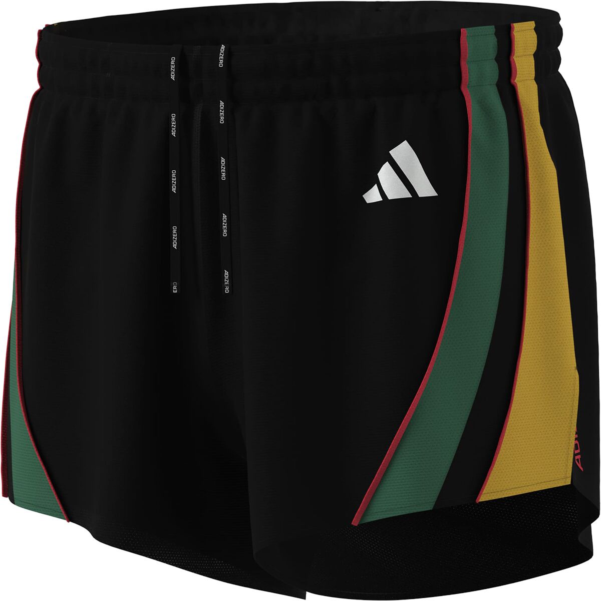 Image of Adidas Adizero A 5in Short - Men's Black/Bold Green/Bold Gold, M