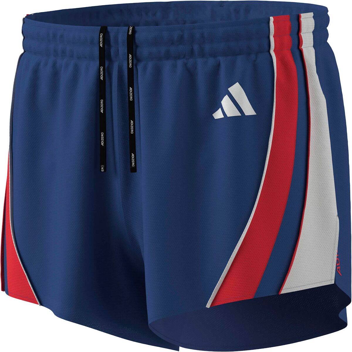 Image of Adidas Adizero A 5in Short - Men's Dual Indigo/Semi Lucid Red/White, S